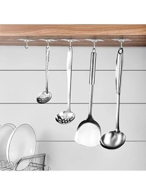 Fantastik Store Tafce Kendinden Yapışkanlı Kancalı Mutfak Banyo Askısı Şeffaf 5 Adet