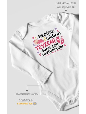 Morivo Kids Teyzeye Özel Uzun Kollu Bebek Body %100 Pamuk