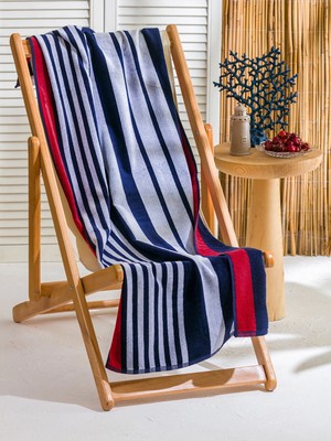 Lc Waikiki Yeni Sezon Çizgi Desenli Erkek Plaj Havlusu 70X150 cm