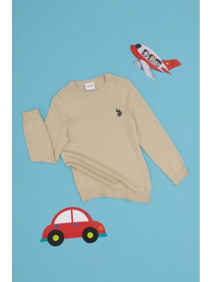 U.s. Polo Assn. Erkek Çocuk Açık Haki Kazak /triko 50294188-VR183