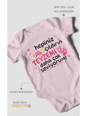 Morivo Kids Teyzeye Özel Kısa Kollu Bebek Body %100 Pamuk