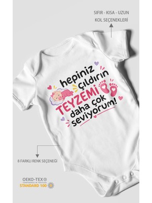 Morivo Kids Teyzeye Özel Kısa Kollu Bebek Body %100 Pamuk