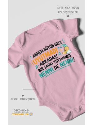 Morivo Kids Anneye Özel Kısa Kollu Bebek Body %100 Pamuk