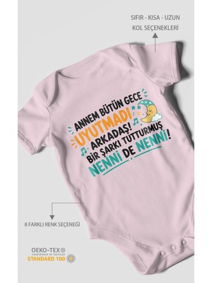 Morivo Kids Anneye Özel Kısa Kollu Bebek Body %100 Pamuk