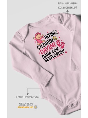 Morivo Kids Dayıya Özel Uzun Kollu Bebek Body %100 Pamuk