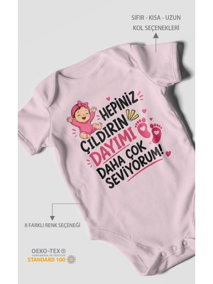 Morivo Kids Dayıya Özel Kısa Kollu Bebek Body %100 Pamuk