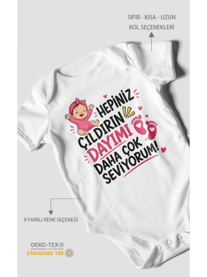 Morivo Kids Dayıya Özel Kısa Kollu Bebek Body %100 Pamuk