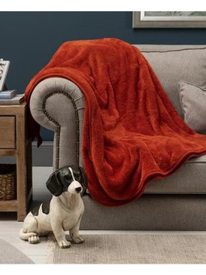 AyrStore Mulberry Wellsoft Tek Kişilik Battaniye Sıcak Battaniye Tv Dekor Battaniyesi 100X170 Sarı Kiremit