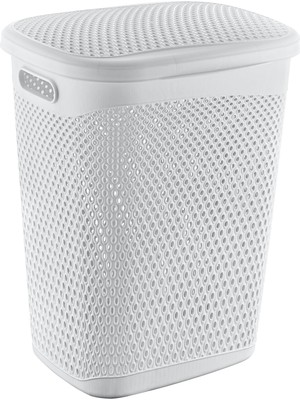 AyrStore Smartware Katre Kirli Çamaşır Sepeti 55 Lt Beyaz