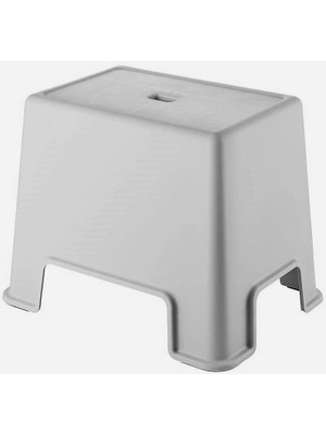 AyrStore Çelik Ayna Lüx Banyo Taburesi Çok Amaçlı Tabure Açık Gri- 480