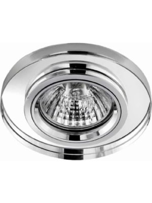AyrStore KDA821 7W Gu5.3 Yuvarlak Aynalı Spot Kasası (Beyaz Işık) (Ampül Dahildir)