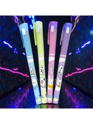 AyrStore Vıp 6 Pcs Invisible Ink Pens Uv LED Light 6 Adet Mor Işıklı Görünmez Kalem Figürlü Işıklı