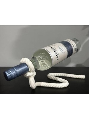 AyrStore Sihirli Halat Şarap Şişesi Tutucu / Dekoratif Şarap Standı - Defy Gravity: Magical Rope Wine Bo