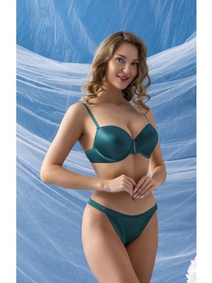 Marsilyan Sütyen ve Slip Külot Takım Zümrüt