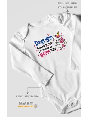 Morivo Kids Dayıya Özel Uzun Kollu Bebek Body %100 Pamuk