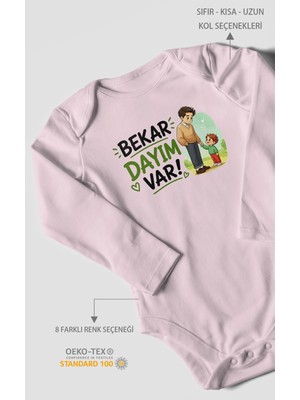 Morivo Kids Bekar Dayım Var Uzun Kollu Bebek Body %100 Pamuk