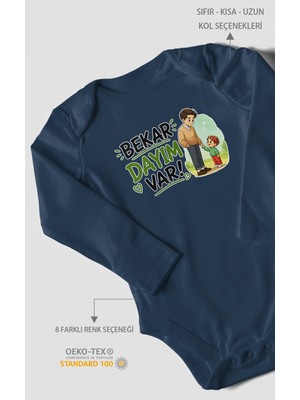 Morivo Kids Bekar Dayım Var Uzun Kollu Bebek Body %100 Pamuk