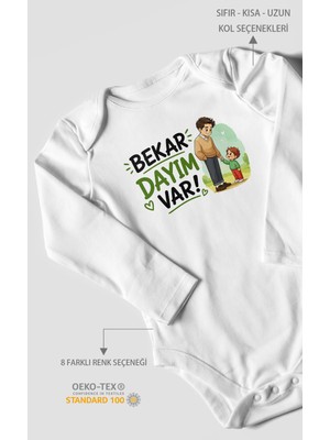Morivo Kids Bekar Dayım Var Uzun Kollu Bebek Body %100 Pamuk