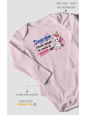 Morivo Kids Dayıya Özel Uzun Kollu Bebek Body %100 Pamuk