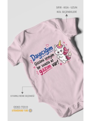 Morivo Kids Dayıya Özel Kısa Kollu Bebek Body %100 Pamuk