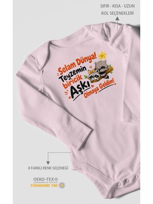 Morivo Kids Teyzeye Özel Uzun Kollu Bebek Body %100 Pamuk