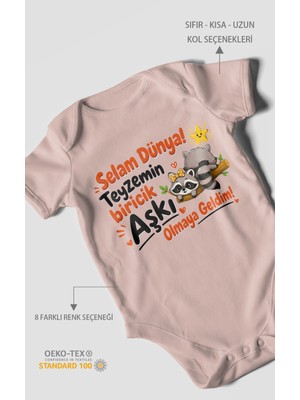 Morivo Kids Teyzeye Özel Kısa Kollu Bebek Body %100 Pamuk