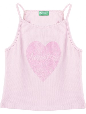 United Colors Of Benetton Kız Çocuk Pembe Atlet BNT-G21220