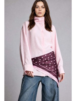 DeFacto Regular Fit Modal Uzun Kollu Açık Pembe Tunik H9044AX26AU