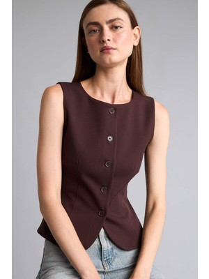 DeFacto Fitted Kayık Yaka Yelek I3401AX26AU