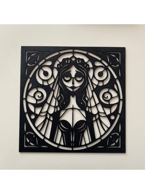 Belirtilmemiş Ölü Gelin Duvar Dekoru (Çiçeksiz) – Tim Burton Stilinde | Gotik 3D Tablo