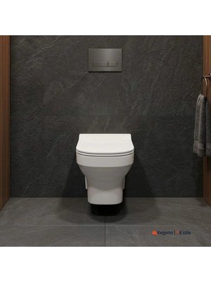 Kale Loft Kanalsız Asma Klozet + Ultra Slim Yavaş Kapanan Klozet Kapağı