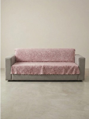 Muteks Sofline Kaymaz Tabanlı Tay Tüyü Çekyat, Koltuk, Kanepe Örtüsü(PEMBE RENK)(175X210CM)