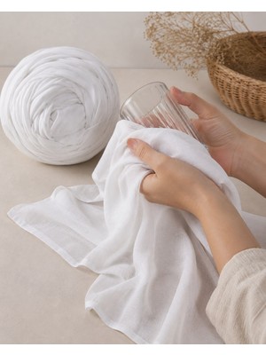 Favora Tülbent Kumaş 10 Metre Mermer Şahin Beyaz