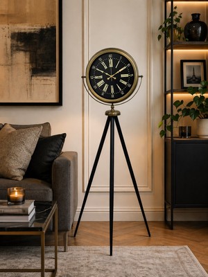 Almira Butik Eskitme Ihtişam Tripod Ayaklı Saat