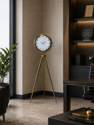 Almira Butik Modern Gold Tripod Ayaklı Saat