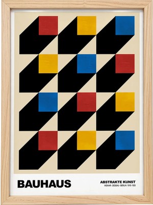 Kaynock Bauhaus 8, Modern, Contemporary Art, Sanat, Poster Tablo Dijital Tasarım Tablo Ahşap Çerçeve