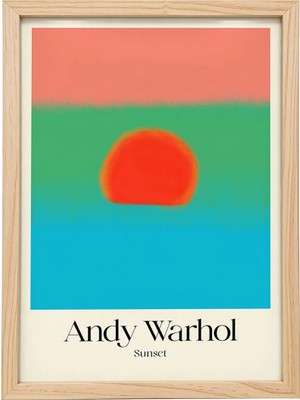Kaynock Andy Warhol Sunset 5, Modern, Contemporary Art, Sanat, Poster Tablo Dijital Tasarım Tablo