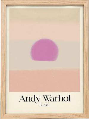 Kaynock Andy Warhol Sunset 4, Modern, Contemporary Art, Sanat, Poster Tablo Dijital Tasarım Ahşap Çerçeve