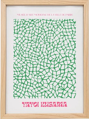 Kaynock Yayoi Kusama 2, Modern, Contemporary Art, Sanat, Poster Tablo Dijital Tasarım Tablo Ahşap Çerçeve