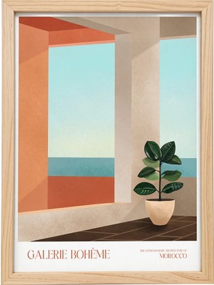 Kaynock Boheme Morocco 2, Modern, Contemporary Art, Sanat, Poster Tablo Dijital Tasarım Tablo Ahşap Çerçeve