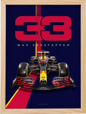 Kaynock Max Verstappen, Formula 1, F1, Red Bull, Tablo Seti, Poster Tablo Dijital Tasarım Ahşap Çerçeve