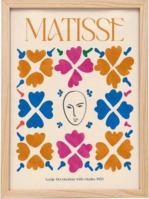 Kaynock Matisse 19, Henri Matisse, Modern, Contemporary Art, Sanat, Dijital Tasarım Tablo Ahşap Çerçeve