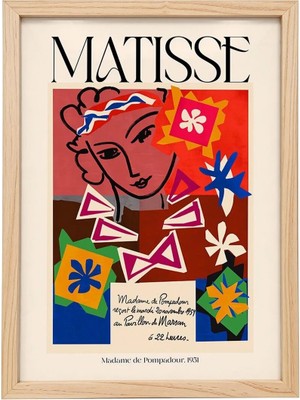 Kaynock Matisse 9, Henri Matisse, Modern, Contemporary Art, Sanat, Dijital Tasarım Tablo Ahşap Çerçeve