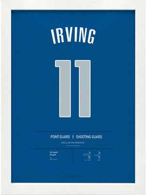 Kaynock Kyrie Irving, Dallas Mavericks, Basketbol, Nba Poster Tablo Beyaz Çerçeve