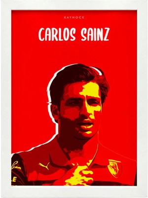 Kaynock Carlos Sainz, Scuderia Ferrari, Formula 1 Poster Tablo