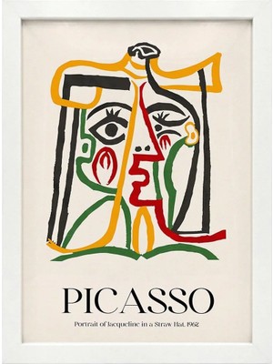 Kaynock Picasso 3, Modern, Contemporary Art, Sanat, Dijital Tasarım Tablo Beyaz Çerçeve