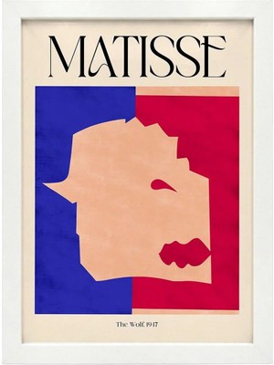 Kaynock Matisse 14, Henri Matisse, Modern, Contemporary Art, Sanat, Dijital Tasarım Tablo Beyaz Çerçeve