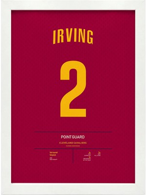 Kaynock Kyrie Irving, Cleveland Cavaliers, Basketbol, Nba Poster Tablo Beyaz Çerçeve