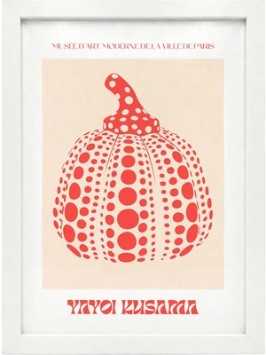 Kaynock Yayoi Kusama 5, Modern, Contemporary Art, Sanat, Poster Tablo Dijital Tasarım Tablo Beyaz Çerçeve