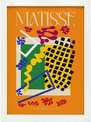 Kaynock Matisse 12, Henri Matisse, Modern, Contemporary Art, Sanat, Dijital Tasarım Tablo Beyaz Çerçeve